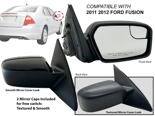 For Door Mirror 2011 2012 FORD FUSION Non-Heated Spotter Glass Passenger Side