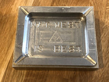 heavy quality nat west bank aluminium ash tray 