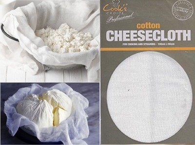 Mousseline Fromagerie Tissu 180 cm x 90 cm coton cuisson souche drainant de Vaporisage