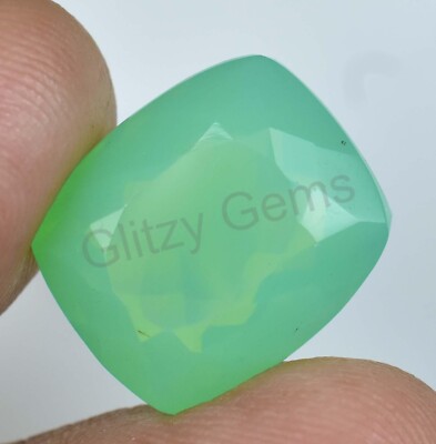 Natürlich Oceanside Grün Opal 13.45 Karat Kissen Nicht Erhitzt Zertifiziert