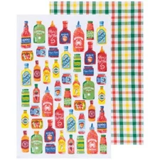 Now Designs Dishtowels, Hot Sauce - Set of 2 (NKT2988D)