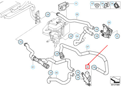 2004-2010 BMW 5 Series E60 Changeover Valve 64126911797
