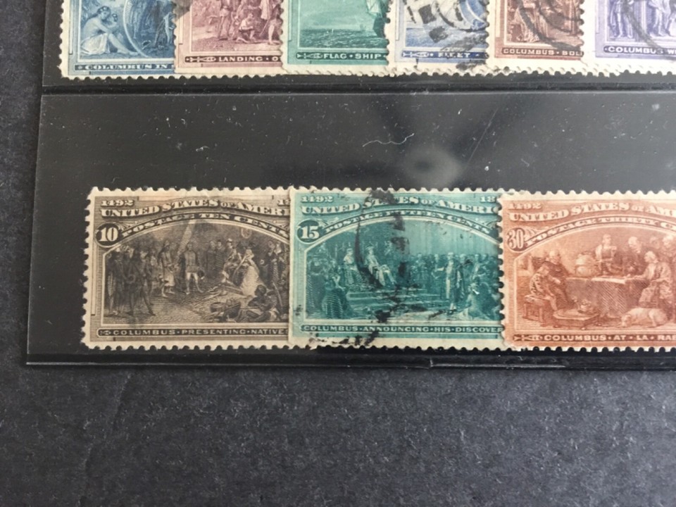 US STAMPS SC 230240 1c50c Columbian Expo CV 465.00 USED 9 eBay