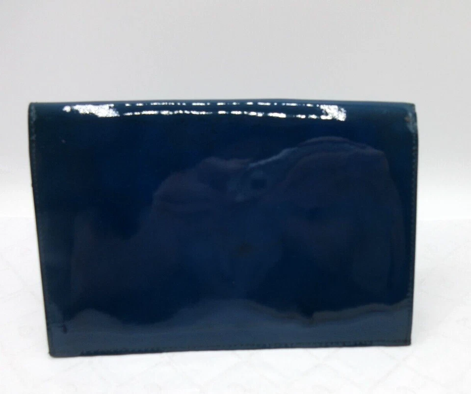 Cartera Imagen Gráfica Charol Sobre Mediano Nuevo 7x4" Lista $75 Azul Foto 4 de 4