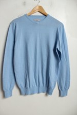 Alexandre Savile Row Mens Woolmix Jumper - Blue - Size S Small h22 