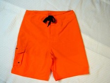 Pantalones cortos de natación Sporti para hombre talla 28 se adapta a 28x7 baúles bolsillo naranja fluorescente