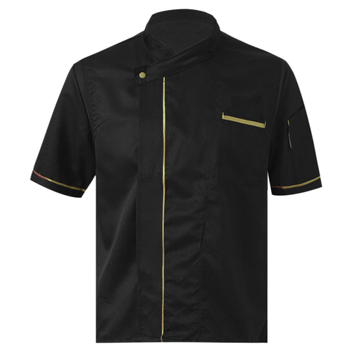 Unisex Chef Coat Kitchen Short Sheeve Jacket Restaurant Chef Uniform Hotel Tops - Picture 2 of 16