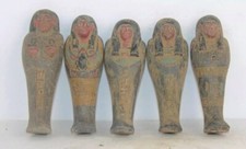 Rare Egyptian Antique 5 Ushabti Statue The Tomb Servant Shabtie BC Egyptology