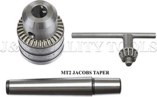 5/64 to 1/2" MT2 Mini Lathe Drill Chuck JT (Jacobs Taper) #33 with Key MT2 Arbor