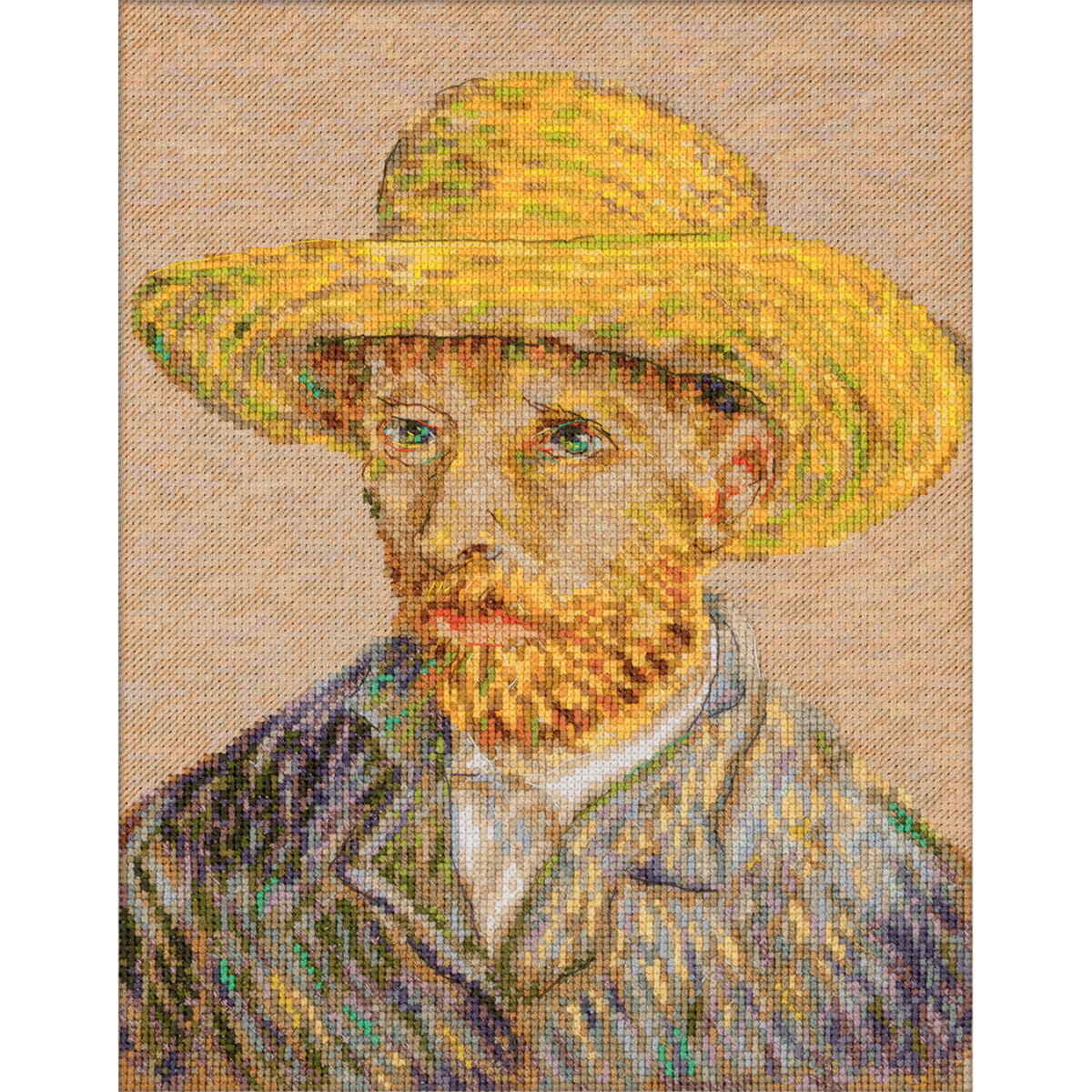 Panna counted cross stitch kit ""Golden Series. Self-Portrait with a Straw Hat. V
