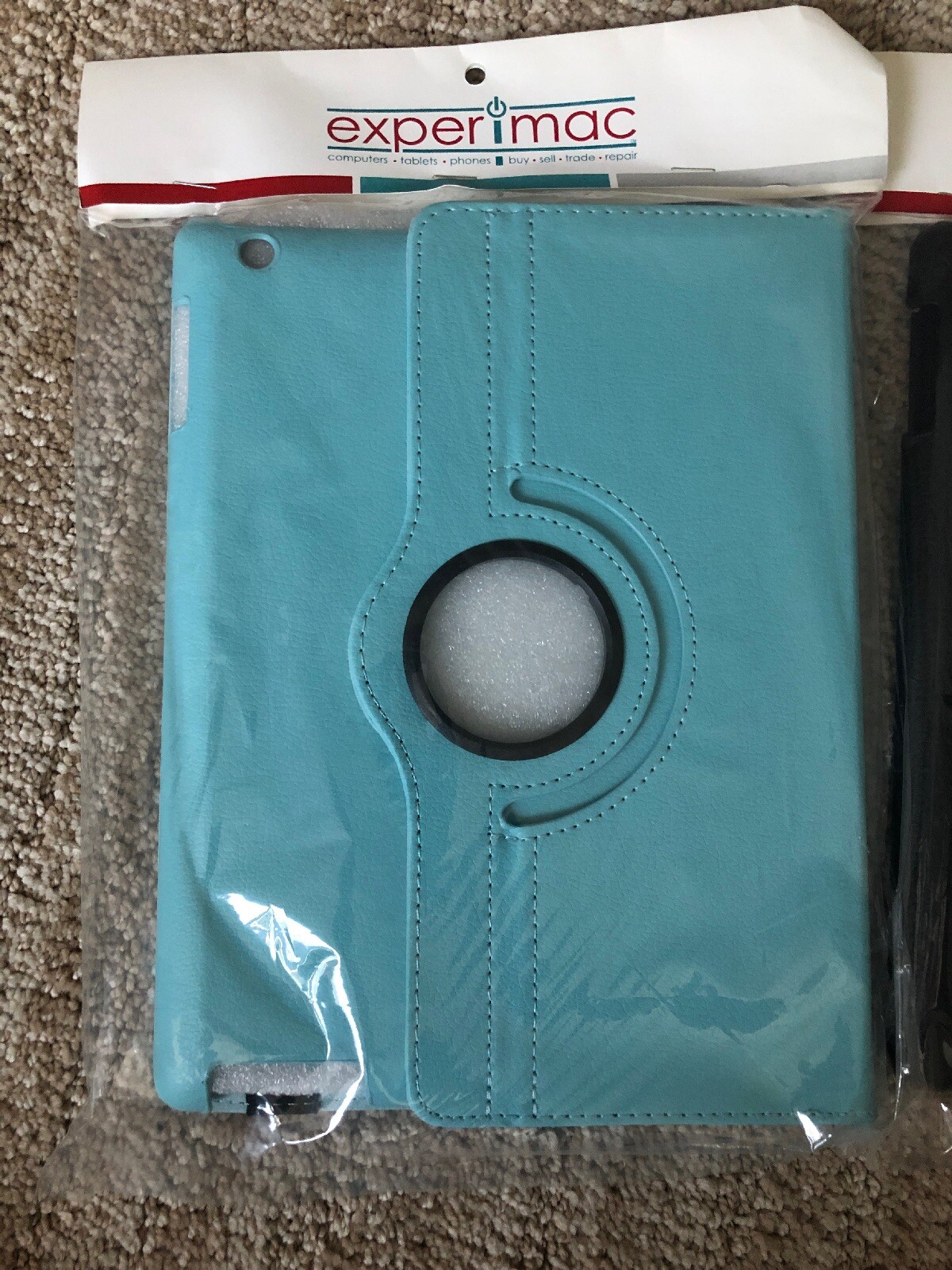 iPad 2 3 4 Swivel Folio Case with Adjustable Stand in Blue-image