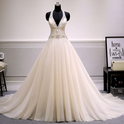 halter neck dress for wedding