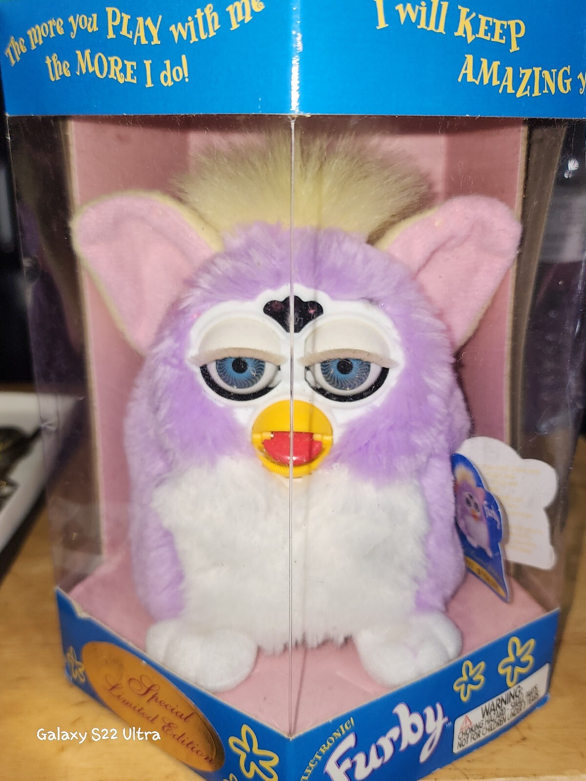 Vintage Furby Babies 1998 Special Limited Edition Purple &amp; White Model NIB