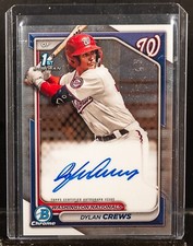 2024 Bowman Chrome Dylan Crews Auto Autograph Base 1st Chrome AN2