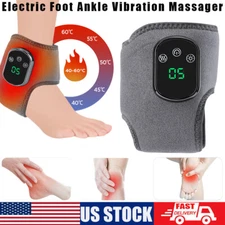 Electric Heated Ankle Brace with Vibration Massage 5 Temp & 3 Modes,USB Charging