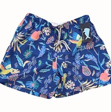 Southern Lure Youth Size Medium Colorful Tropical Parrot Print Swim Trunks NEW