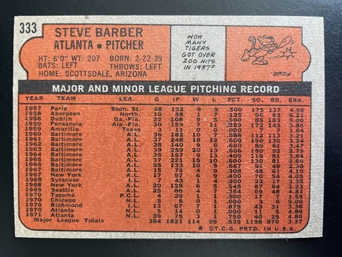 1972 Topps Baseball Cards - Singles - You Pick (Card #s 1-379) - Free Shipping - Picture 419 of 461