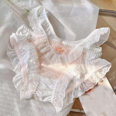 Sweet Mori Girls Panties Briefs Bow Lace Knickers Underwear Japanese Lolita Cute