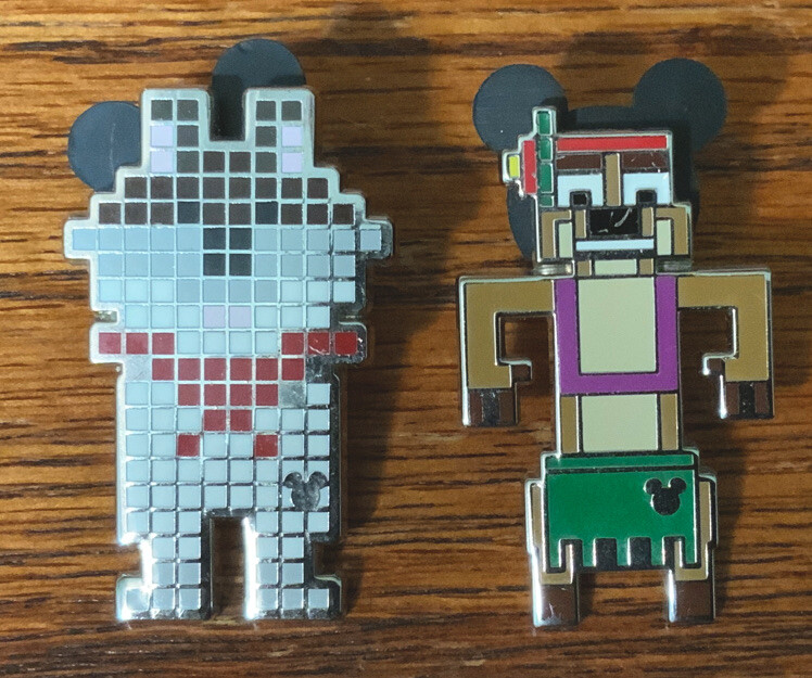 WDW 2019 Disneys Hidden Mickey Pixels Collection Dodger & Hula Timon Pins
