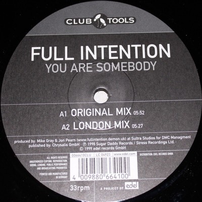 Full Intention - You Are Somebody (12'') (Very Good Plus (VG+)) - 1581455992
