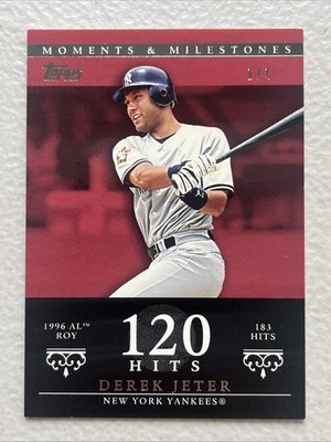 DEREK JETER 2007 TOPPS MOMENTS & MILESTONES 1/1 YANKEES