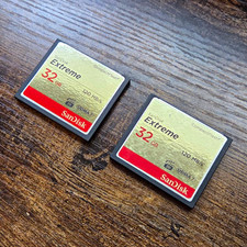 SanDisk Extreme CompactFlash 32GB High Speed Memory Card UDMA 7 Lot of 2