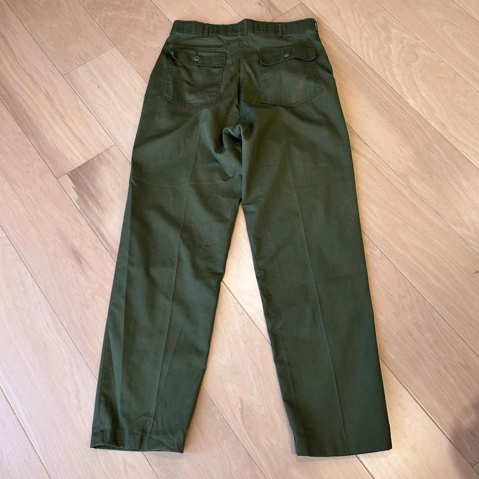 Pantalones vintage, utilitarios, prensa duradera, pantalones verdes OG-507 para hombre 34x32 Foto 2 de 4