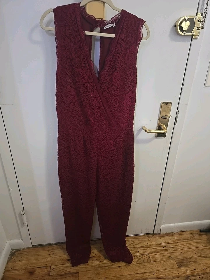 Macacão de malha vermelho confortável tamanho 2XL - Imagem 2 de 4