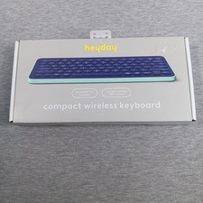 Heyday Compact Wireless Keyboard USB Receiver  Bluetooth 5.1 Mint/Lavender