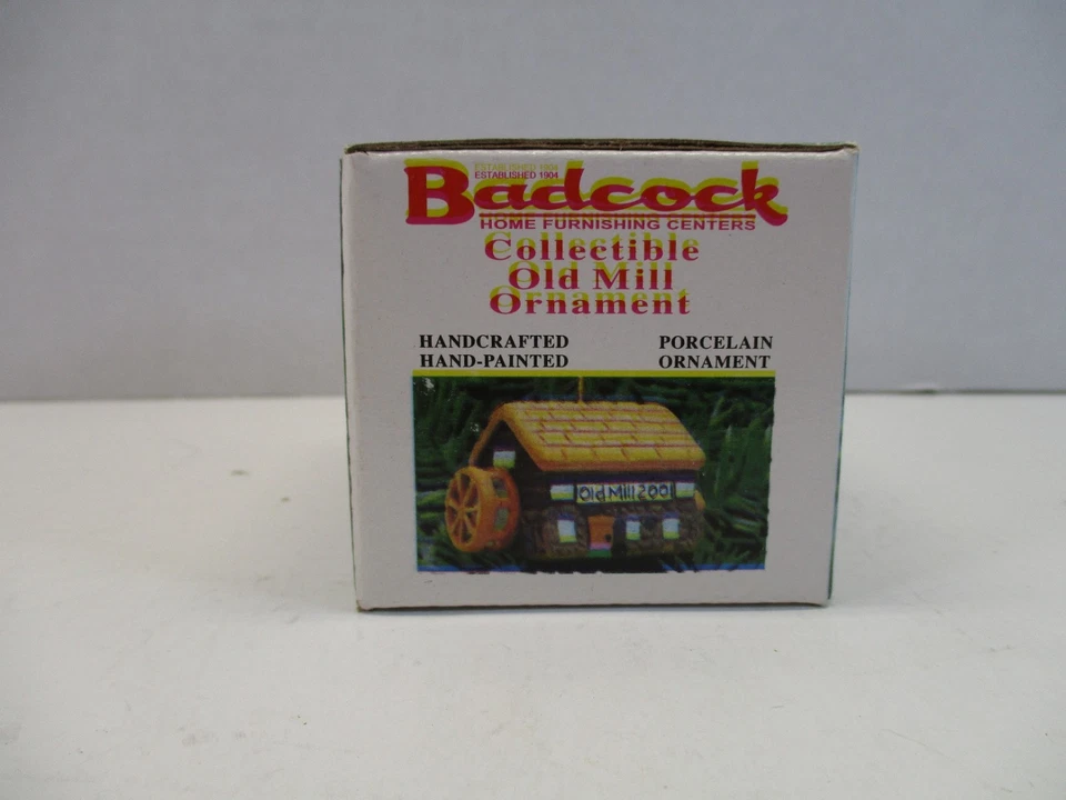 Badcock Coleccionable Antiguo Molino Porcelana Pintado a Mano Adorno Navidad 2001  Foto 4 de 4