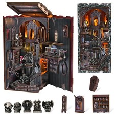 MiniCity Book Nook Kit, DIY Doll House Booknook, Miniature Kit for Bookshelf Dol