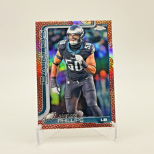 JAELAN PHILLIPS 2025 Topps Chrome #192 Football Leather Refractor Eagles