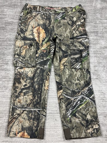 Pantalone Mossy Oak Uomo XL Mimetico Cargo Elasticizzato Vita Caccia