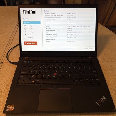 Lenovo ThinkPad T14 Gen 2 AMD Ryzen 5 PRO 5650U 16GB RAM No SSD No