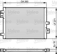 Valeo Kondensator, Klimaanlage 814167 FüR Porsche