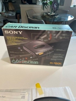 Vintage Sony D-180K Car Discman CD Player Complete Box Accessories Tested Works