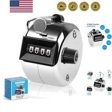 Tally Counter, 4-Digit Clicker Counter, Metal Hand Tally Counters Clicker Pit...