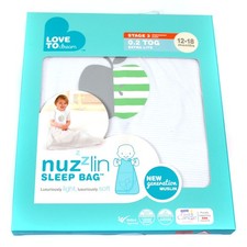 Love to Dream Nuzzlin Baby Sleep Bag Sack 12-18M White 0.2 TOG Stage3 Extra Lite