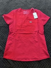 Figs Women  s Technical Collection Catarina One-Pocket Red XXS NWT
