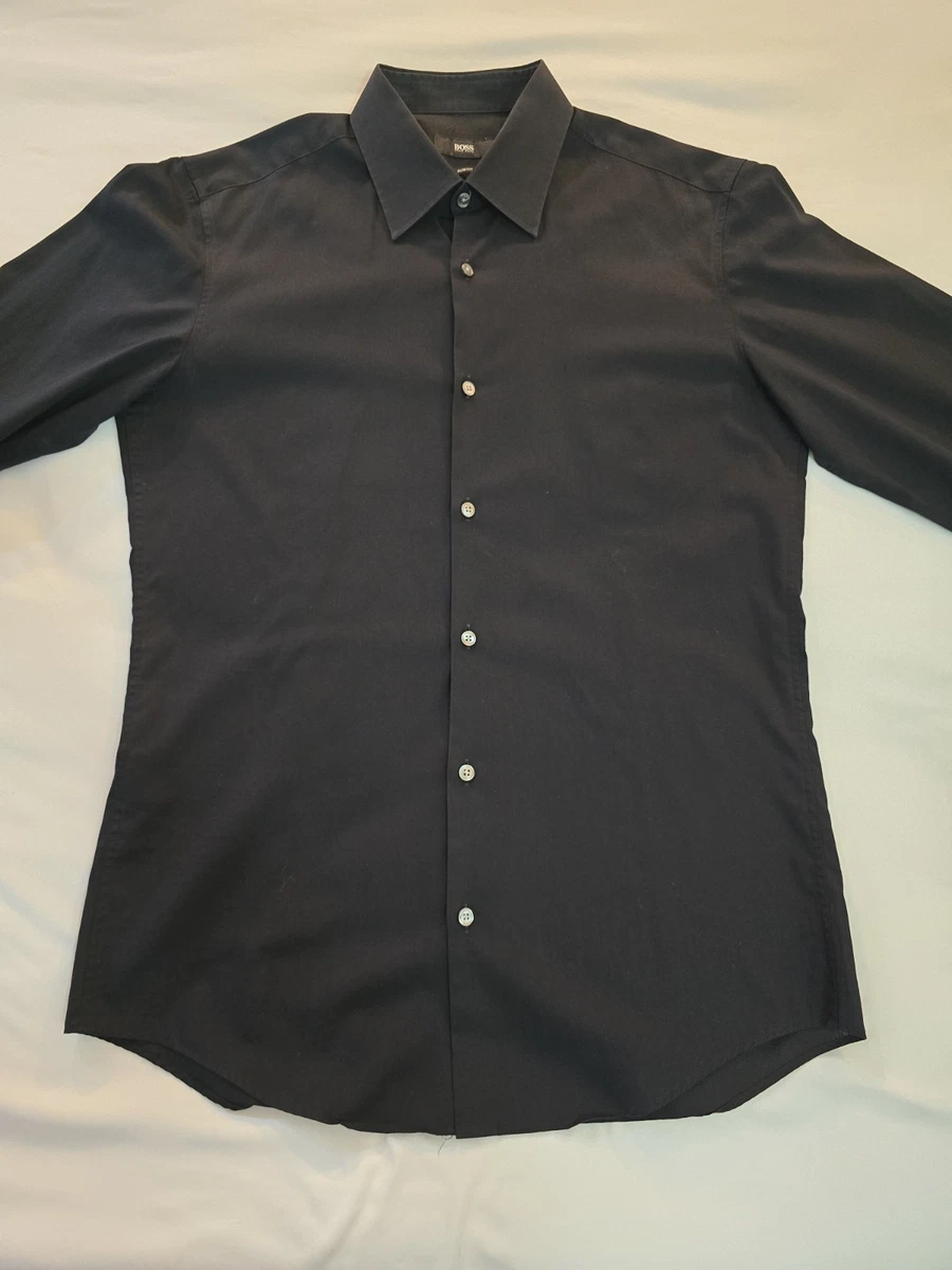 HUGO BOSS Black Slim Dress Shirts for Men for sale | eBay