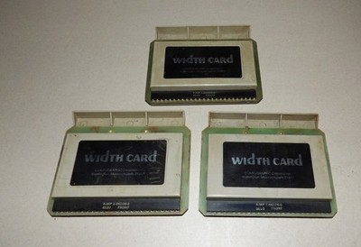 3 COMPUGRAPHIC TYPESETTING 1978 Computer FONT Width Cards