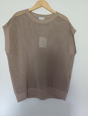 PESERICO Strickshirt mit Leinen und Glitzergarn Gr. 42