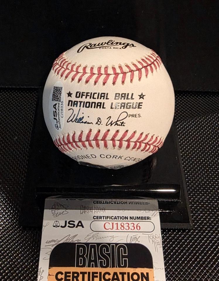 Ralph Kiner HOF Pittsburgh Pirates Signed Auto RONLB Baseball JSA coa - Image 4 of 4