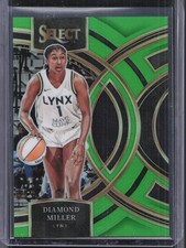 2024 Panini Select WNBA #169 Diamond Miller Prizms Neon Green #/75