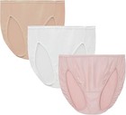 3 Pack Vanity Fair Illumination  Hi Cut Panties 13108 White/Qtz/Beige Size 5-10