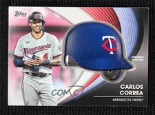 2022 Update Commemorative Batting Helmet Manufactured Relics Carlos Correa 13uy