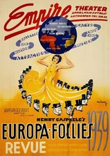 14602.Wall Decor Poster.Vintage Interior Art.Empire Theatre Europa Follies