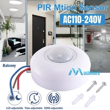 Ceiling Mounted Infrared PIR Occupancy 360° Motion Sensor Detector Light Switch