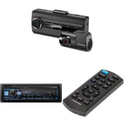 Alpine UTE-73BT,  RUE-4360 Remote with DVR-C310R Dash Camera