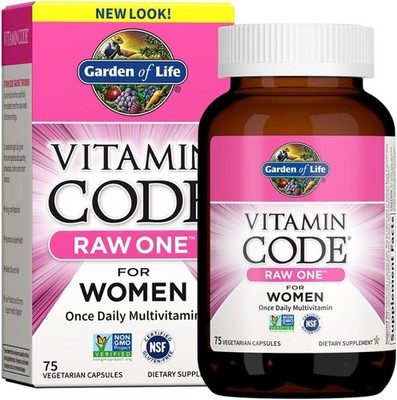 Garden of Life Vitamin Code, Raw One  For Women, 75 Vegetarian Capsules EXP 12/2